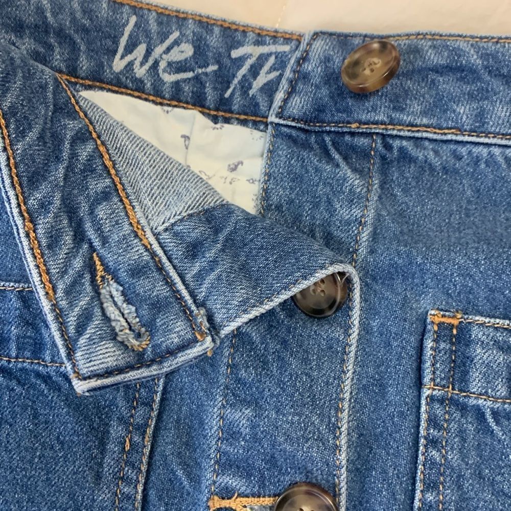 We The Free Blue Denim Skirt, button down, size 24 - Picture 6 of 10